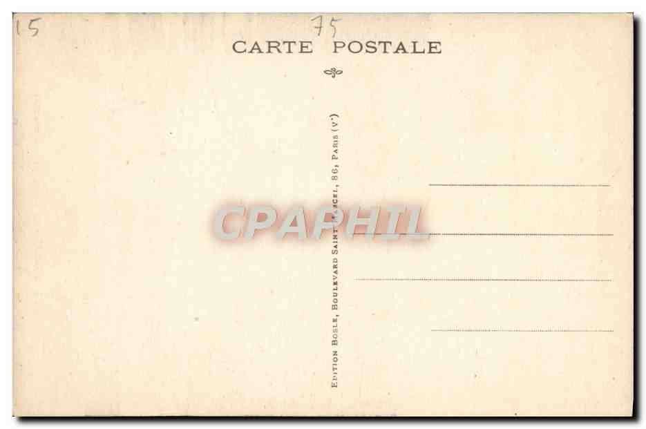 CPA Paris La Mosquee Le Minaret — Rückseite