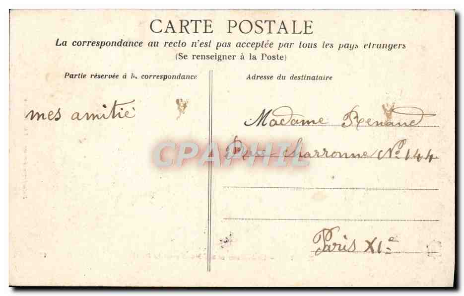 CPA Nantes Le Monument des Morts Pour la Patrie Militaria — Rückseite