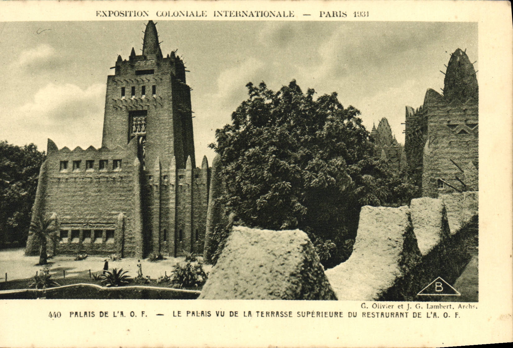 Palast der A.O.F. — Internationale Kolonialausstellung — Paris 1931 — G. Olivier et J. G. Lambert, Arch.