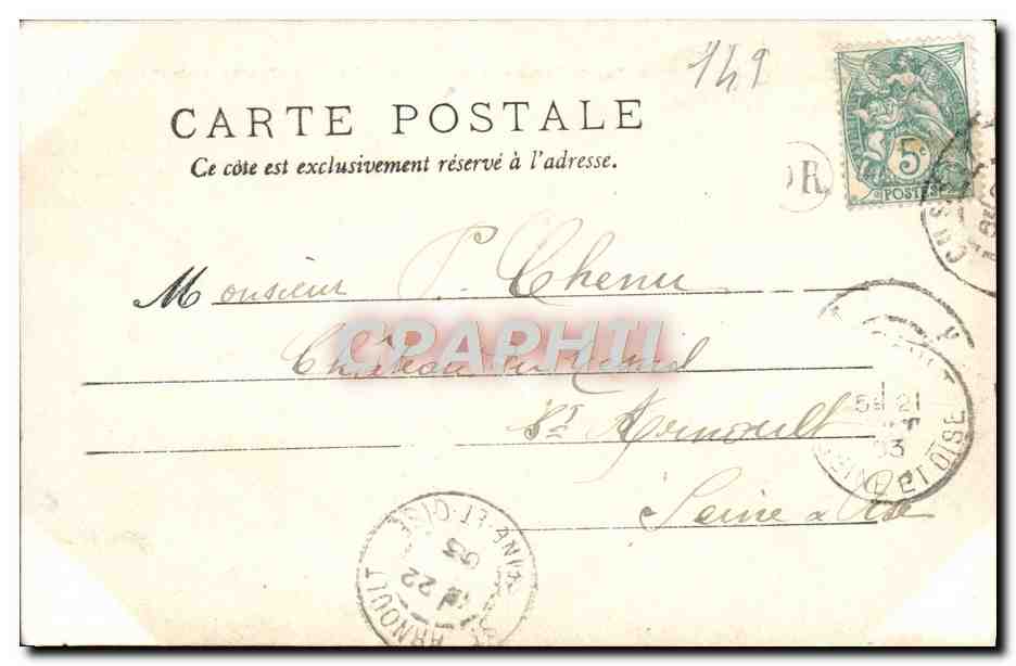 CPA Clarmont Ferrand L'Eglise De Chamallieres — Verso
