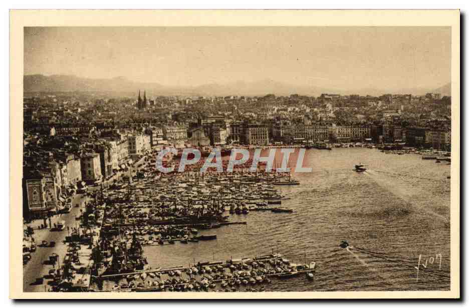 CPA Marseille Le vieux port Bateaux