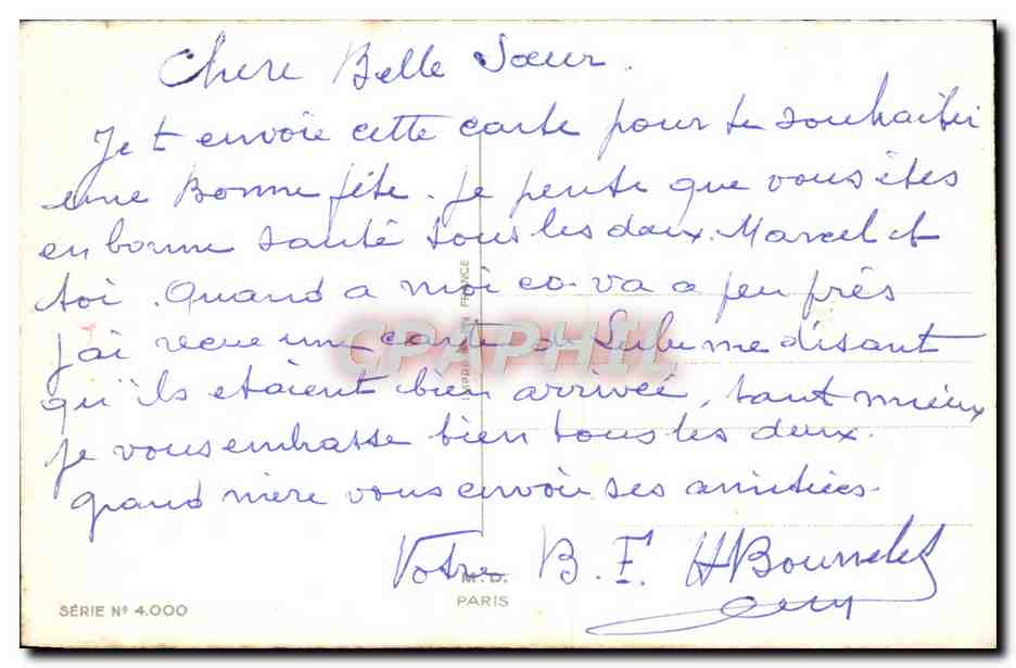CPA Bonne Fete Fleurs — Back
