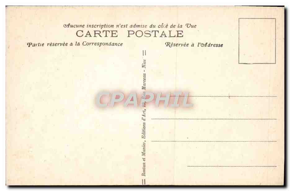 CPA Cannes Promenade de la Croisette — Verso