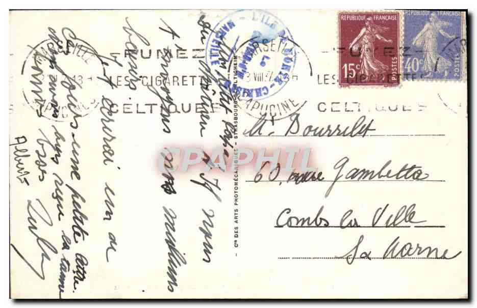 CPA Marseille Chateau d'If Le Donjon et les Remparts — Verso