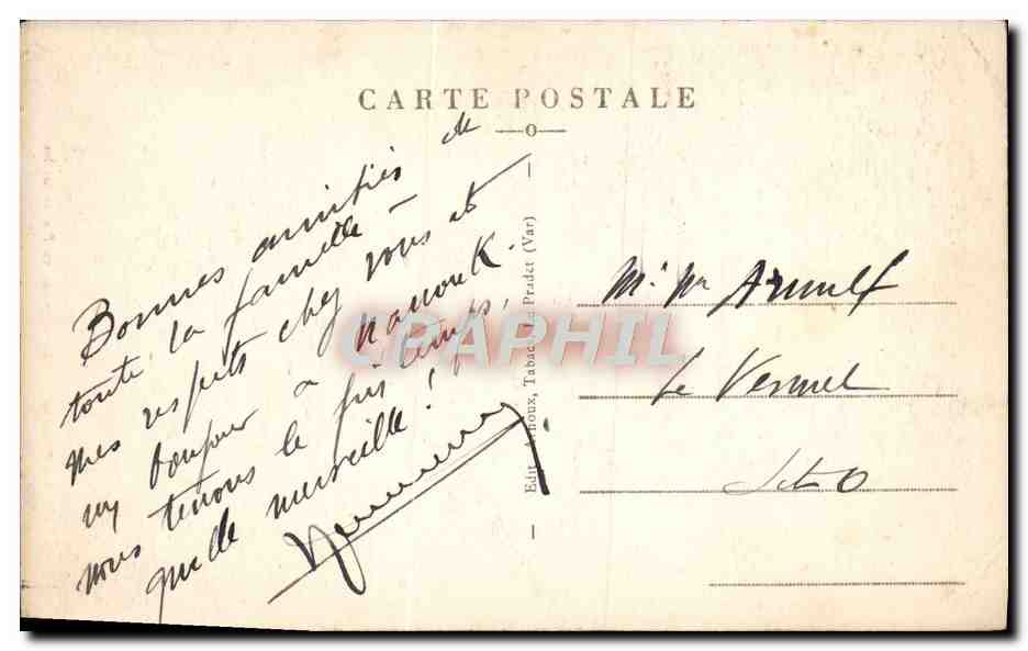 CPA Le Pradet Effet de Lune au Pin de Galles — Rückseite