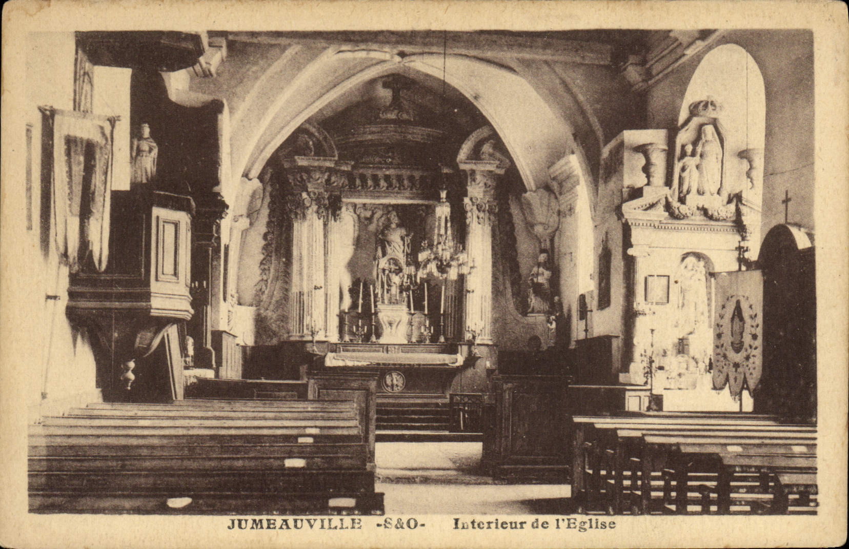 Jumeauville — Intérieur de l'église — S.&O.
