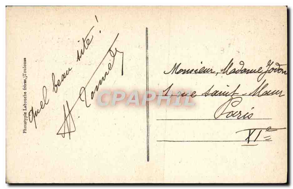 CPA Biarritz Le Rocher de la Vierge — Verso