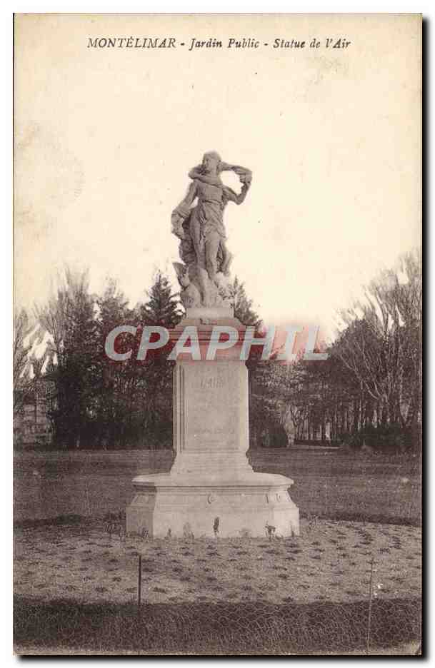 CPA Montelimar Jardin Pubilc Statue de l'Air