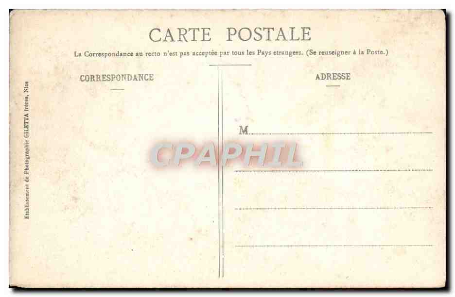 CPA Cannes Boulevard de la Croisette et le Mont Chevalier — Rückseite