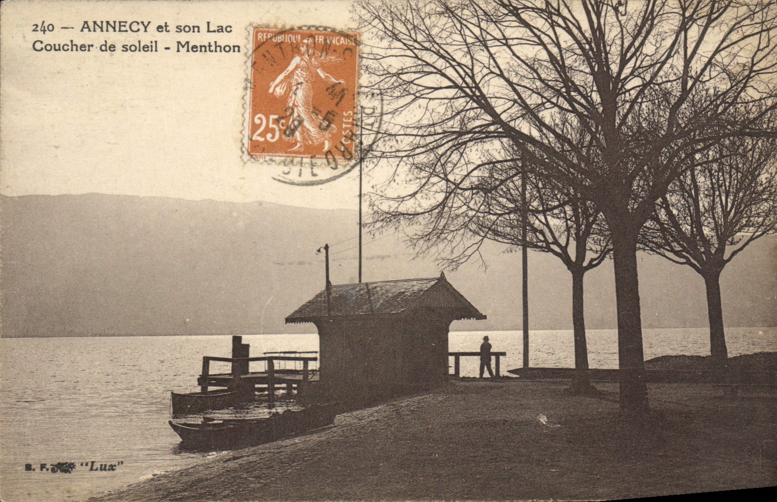 ANNECY et son Lac — Couchez de soleil — B.F. 'Lux' n°240