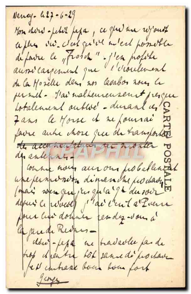 CPA Nancy Parc Sainte Marie Maison Alsacienne — Verso