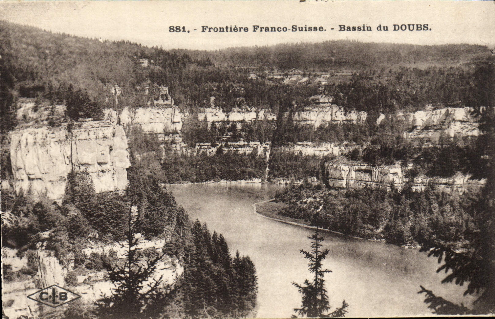 CPA Frontiere Franco Suisse Bassin Du Doubs