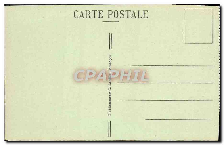 CPA Frontiere Franco Suisse Bassin Du Doubs Rocher de I'Echo — Rückseite