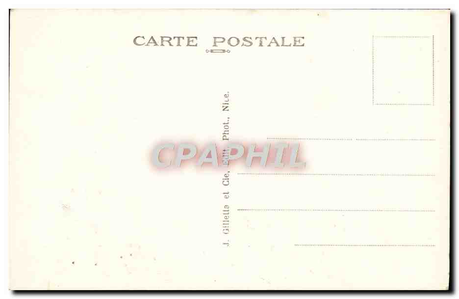 CPA Cannes Allee De Palmiers — Verso