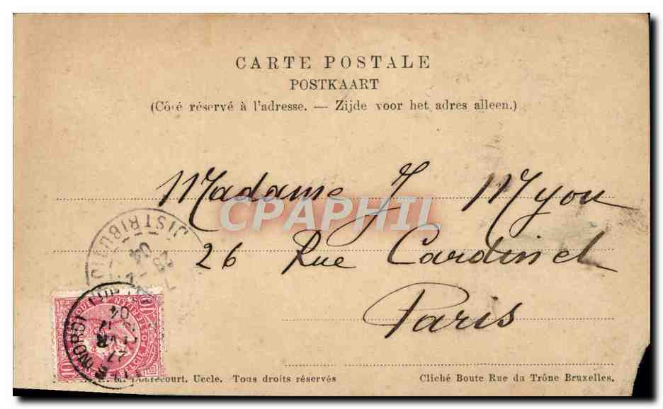 Princesse Clémentine de Belgique — portrait en buste — Boute, Bruxelles — Reverso