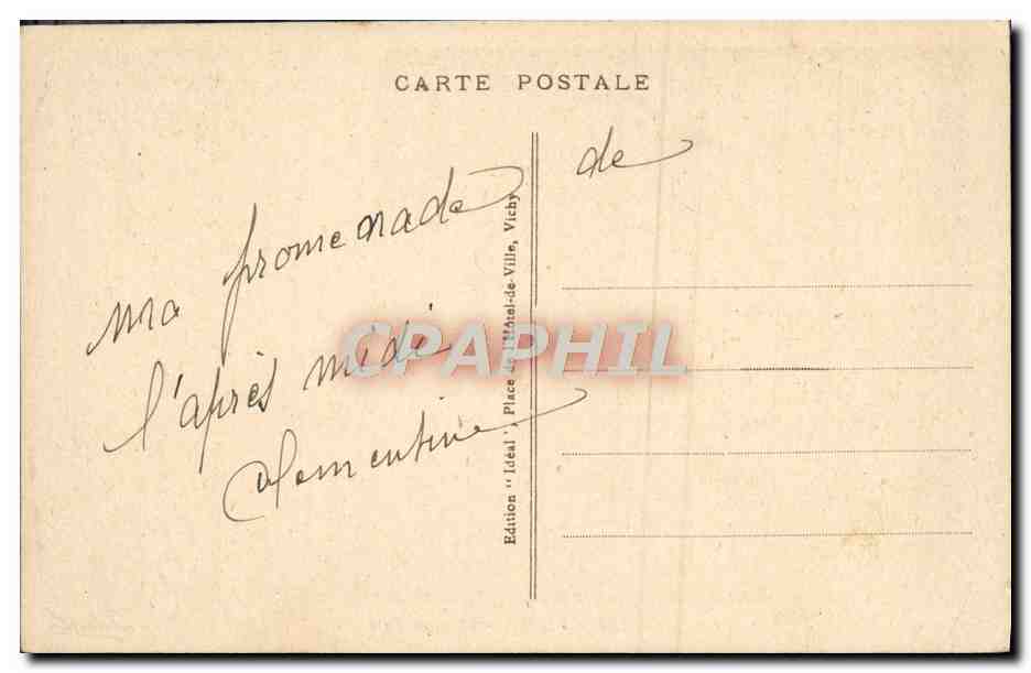 CPA Vichy L'Ancien Parc — Verso