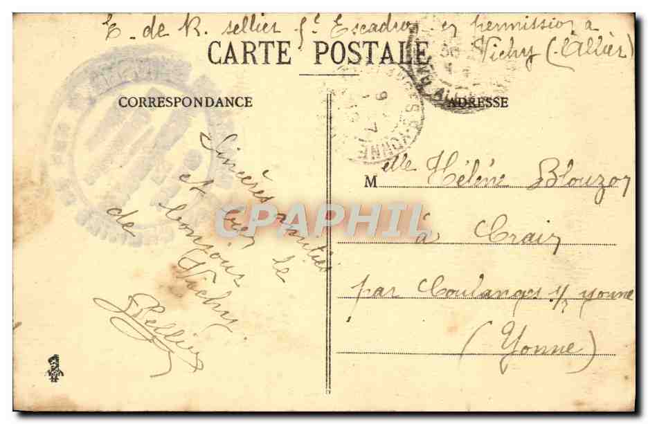 CPA Vichy Source Des Celestins — Verso