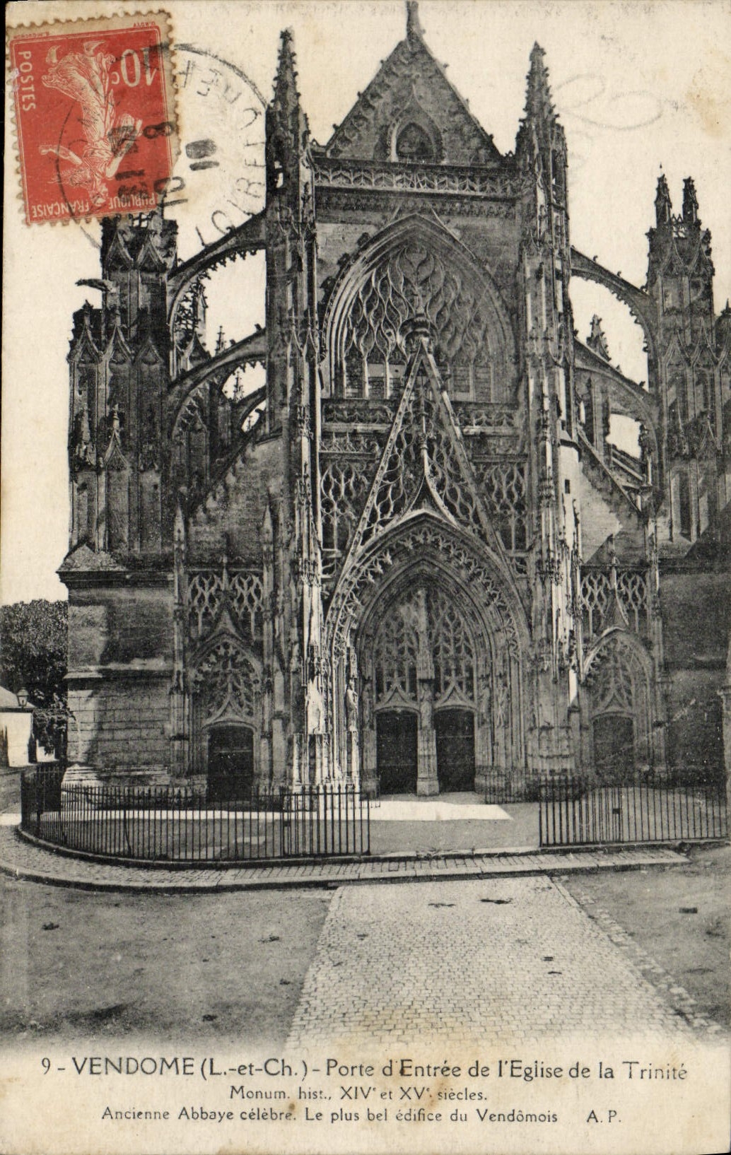 CPA Vendome Porte D'Entree De I Eglise De La Trinite