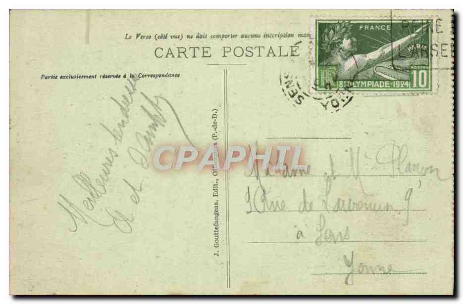 CPA Le Mont Dore Pics Des Trois Filles Pries Du Sancy — Verso