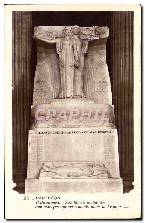 CPA Pantheon H Bouchard Aux heros inconnus Militaria 