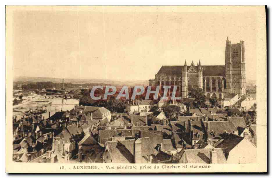 CPA Auxerre Vue Generale Prise Du Clocher St Germain