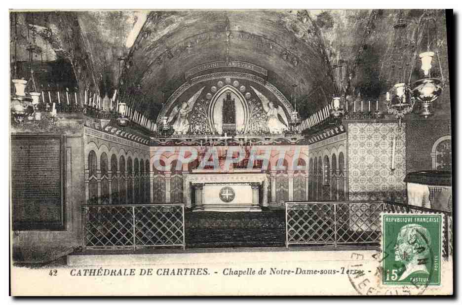 CPA Cathedrale De Chartres Chapelle de Notre Dame sous terre