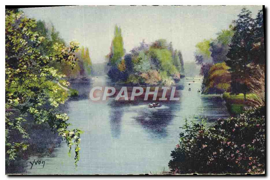 CPA Paris En Flanant Le Lac Du Bois De Boulogne