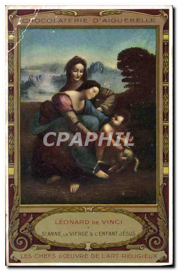 CPA Leonard De Vinci Ste Anne la Vierge et l'enfant Jesus