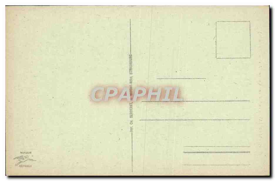 CPA Selestat Le Nid de Cigognes Arsenal Ste Barbe  — Verso