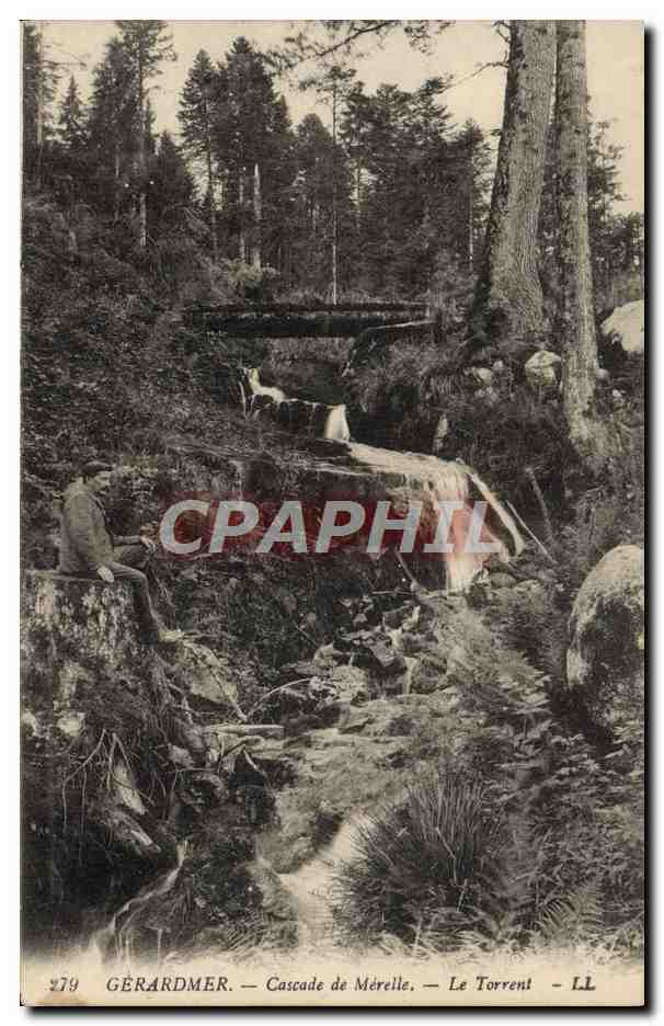 CPA Gerardmer Cascade de Merelle Le torrent 