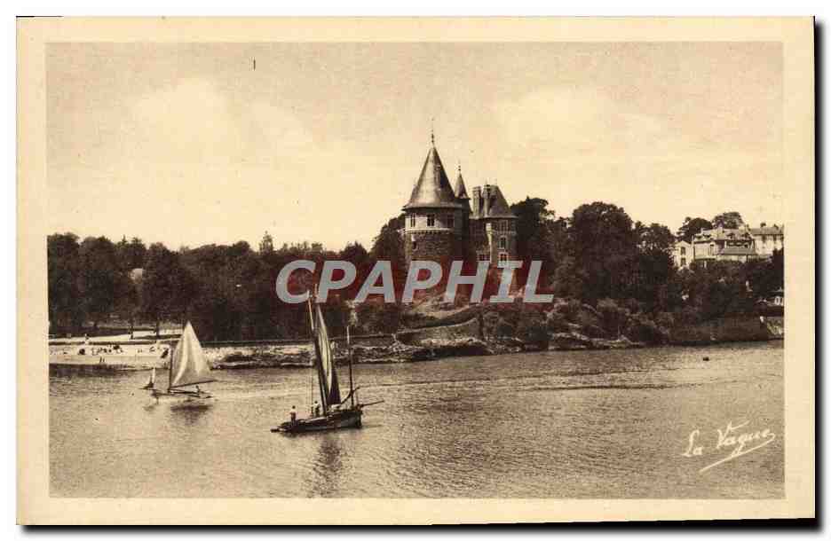 CPA Pornic Le chateau et l'entree du port 