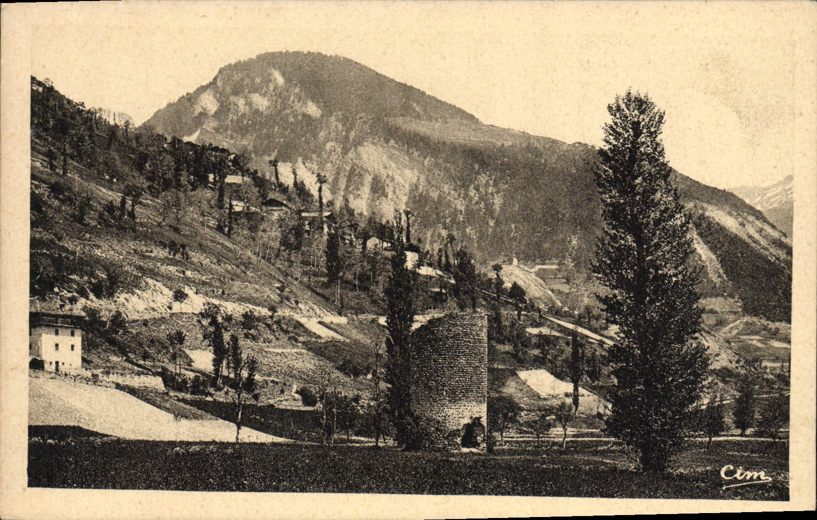 CPA Bourg St Maurice Tour de Rochefort et le Mont Combottier 
