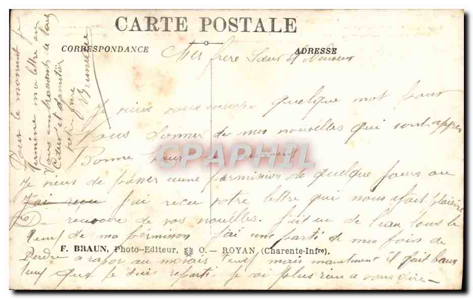CPA La Rochefoucauld Chateau Vasque en marbre de carrare — Rückseite