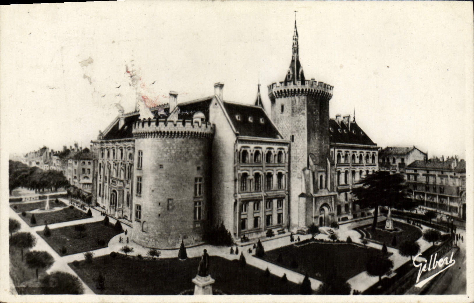 Anjou-l'Éme — Vue de l'Hôtel de Ville — Edition A. Gilbert, Jarnac