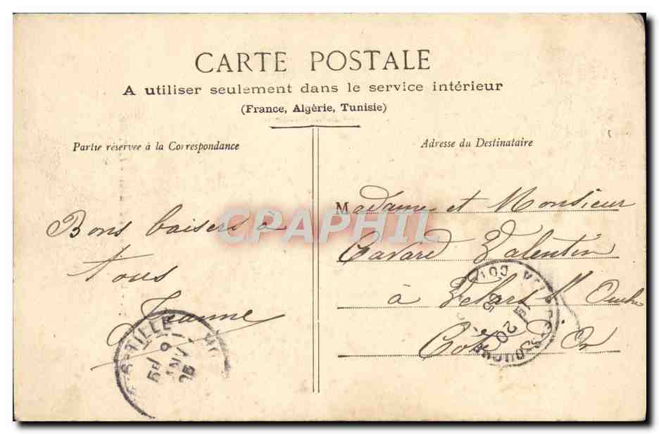CPA Dijon Puits d'Amour — Rückseite
