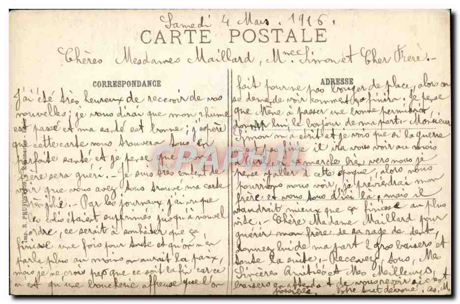 CPA La Grande Guerre Reims La Rue St Symphorien apres les terribles bombardements Militaria  — Verso