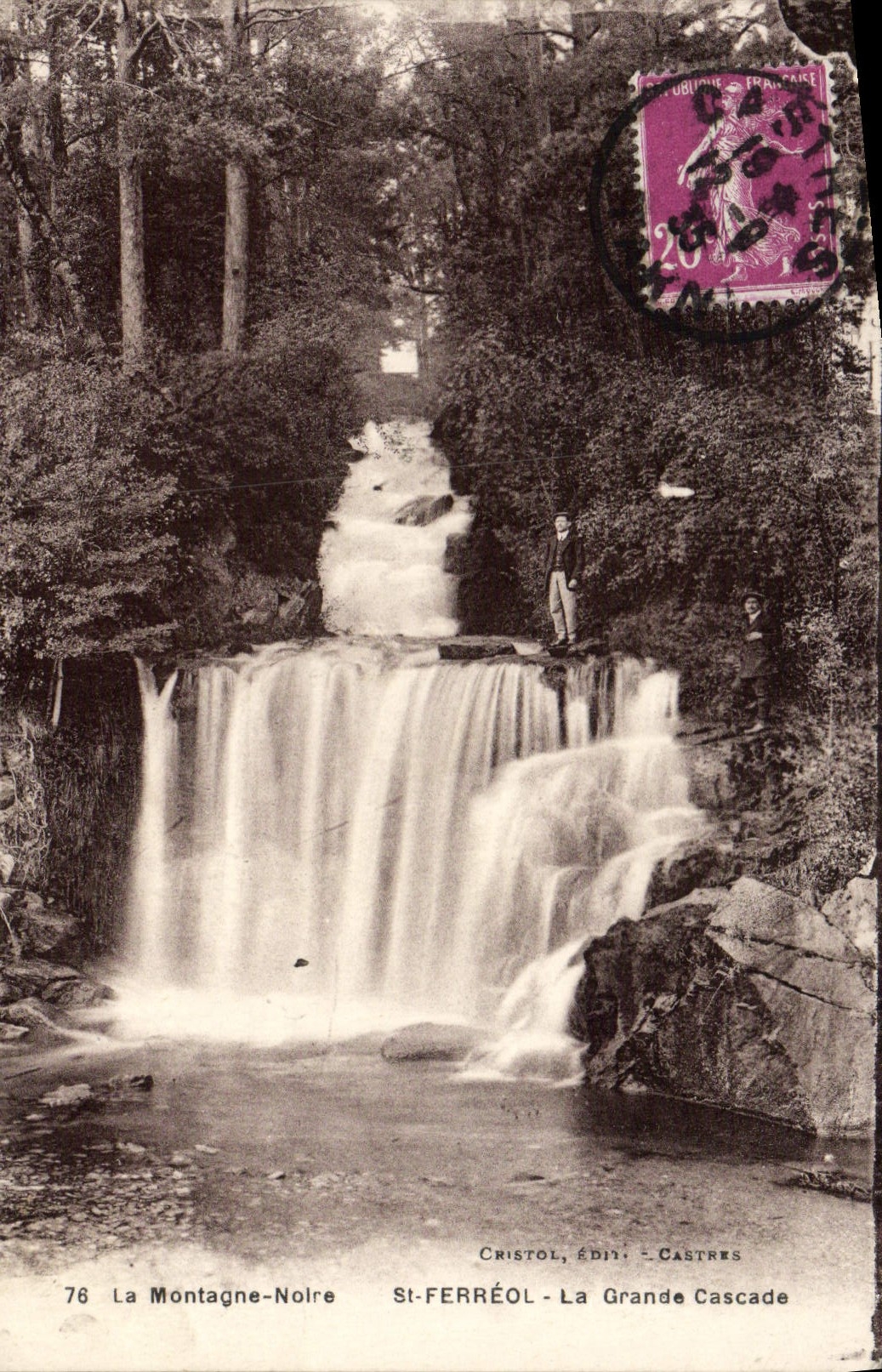CPA La Montagne Noire St Ferreol La Grande Cascade