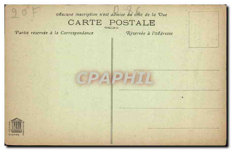 CPA Vienne Tour de la Maison Faugier — Rückseite