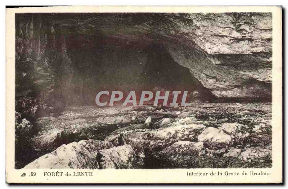 Intérieur de la Grotte du Brudour — Forêt de Lente — CPAPHIL n°69