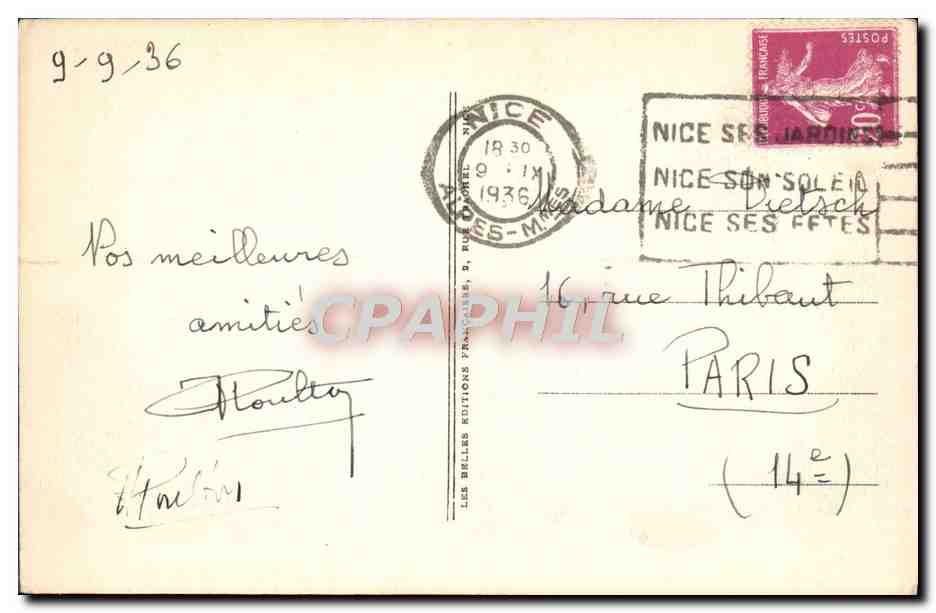 Juan-les-Pins — La Pinède — Bef 11714 — Rückseite