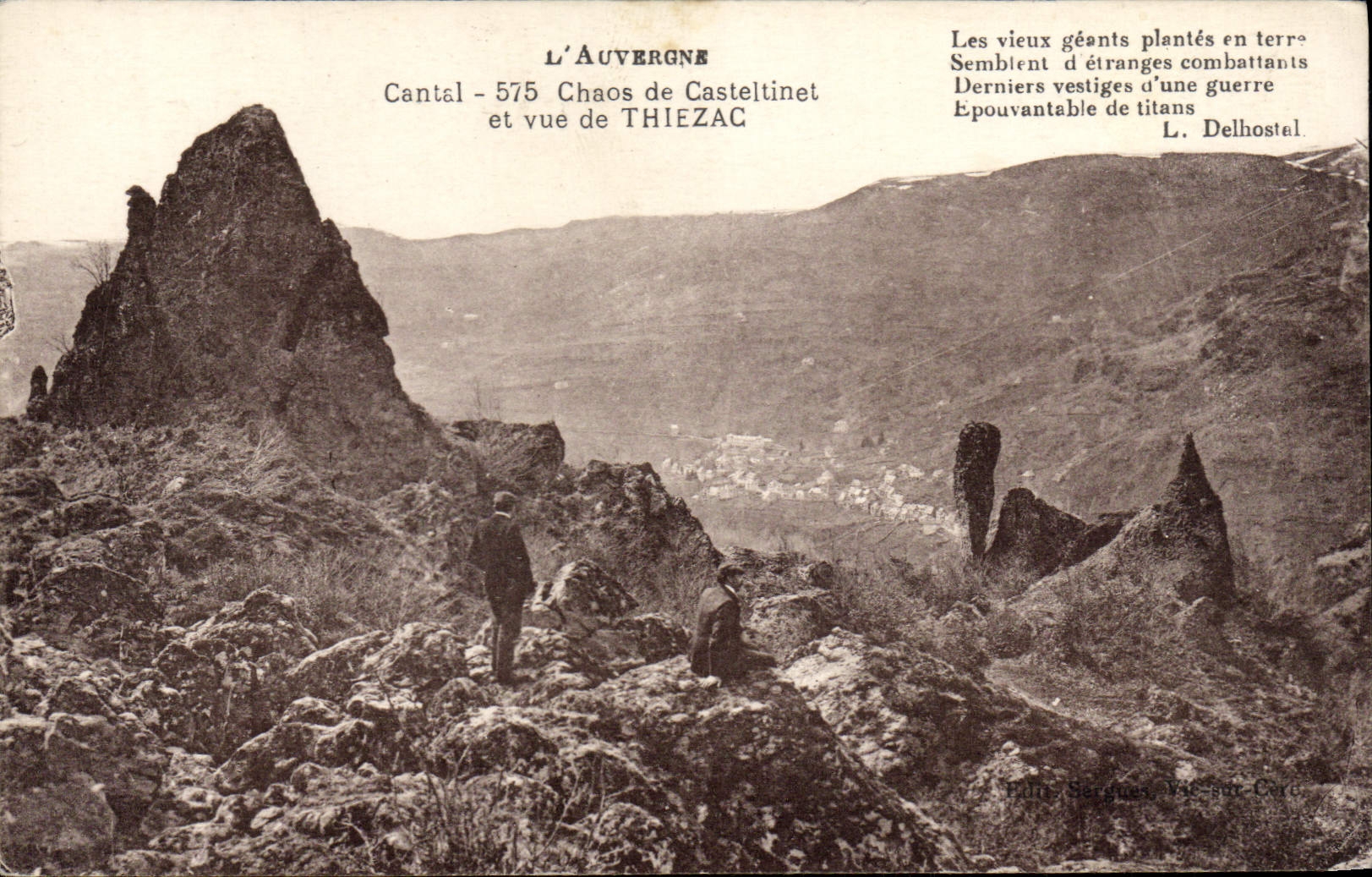 Chaos de Casteltinet - Vue de Thiezac — L'Auvergne, Cantal, 575 m — L. Delhostal