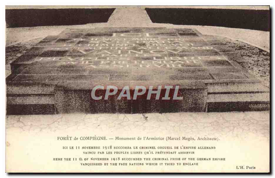 CPA Foret De Compiegne Monument De I'Armistice Militaria