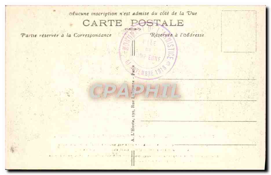 CPA Foret De Compiegne Monument De I'Armistice Militaria — Rückseite