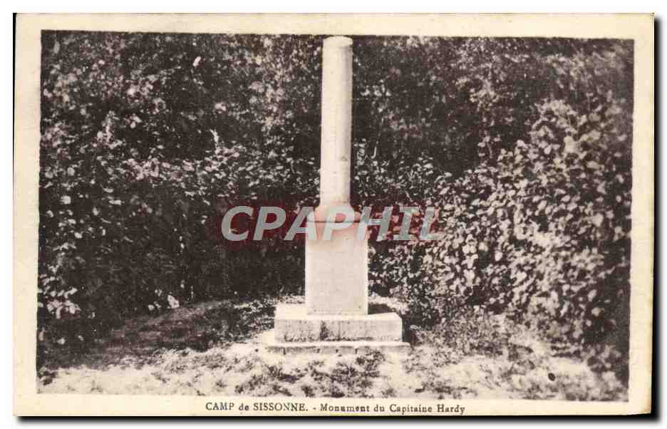 CPA Camp de Sissonne Monument du Capitaine Hardy