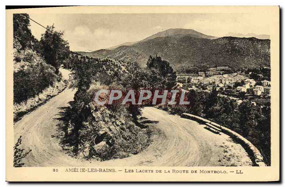 CPA Amelie Les Bains Les Lacets De La Route De Montbolo