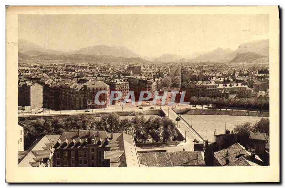 Grenoble — Vue générale — BRAUN & Cie, Imp.-Edit. Mulhouse-Dornach