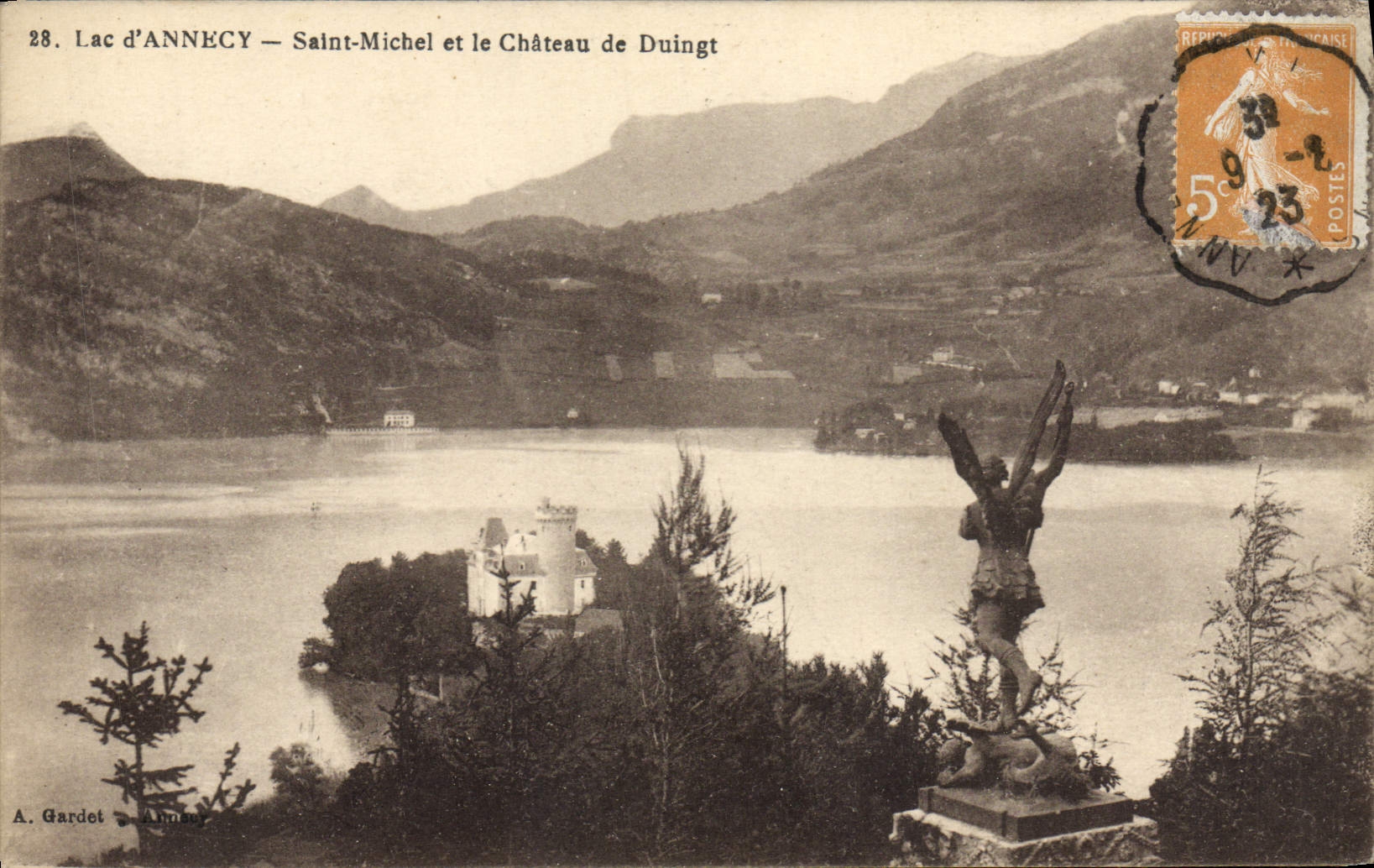 Lac d'ANNECY — Saint-Michel et le Château de Duingt — A. Gardet, Annecy