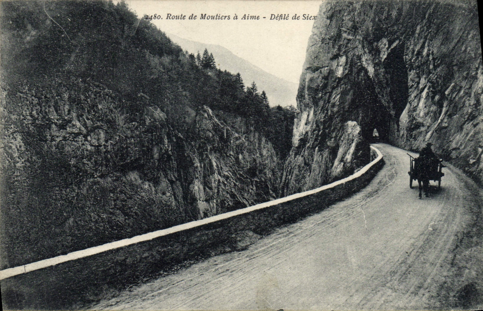 CPA Route de Moutiers a Aims Defile de Siex