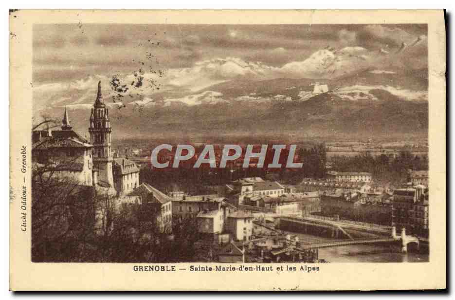 Grenoble — Sainte-Marie-d'en-Haut et les Alpes — Cliché Oddou