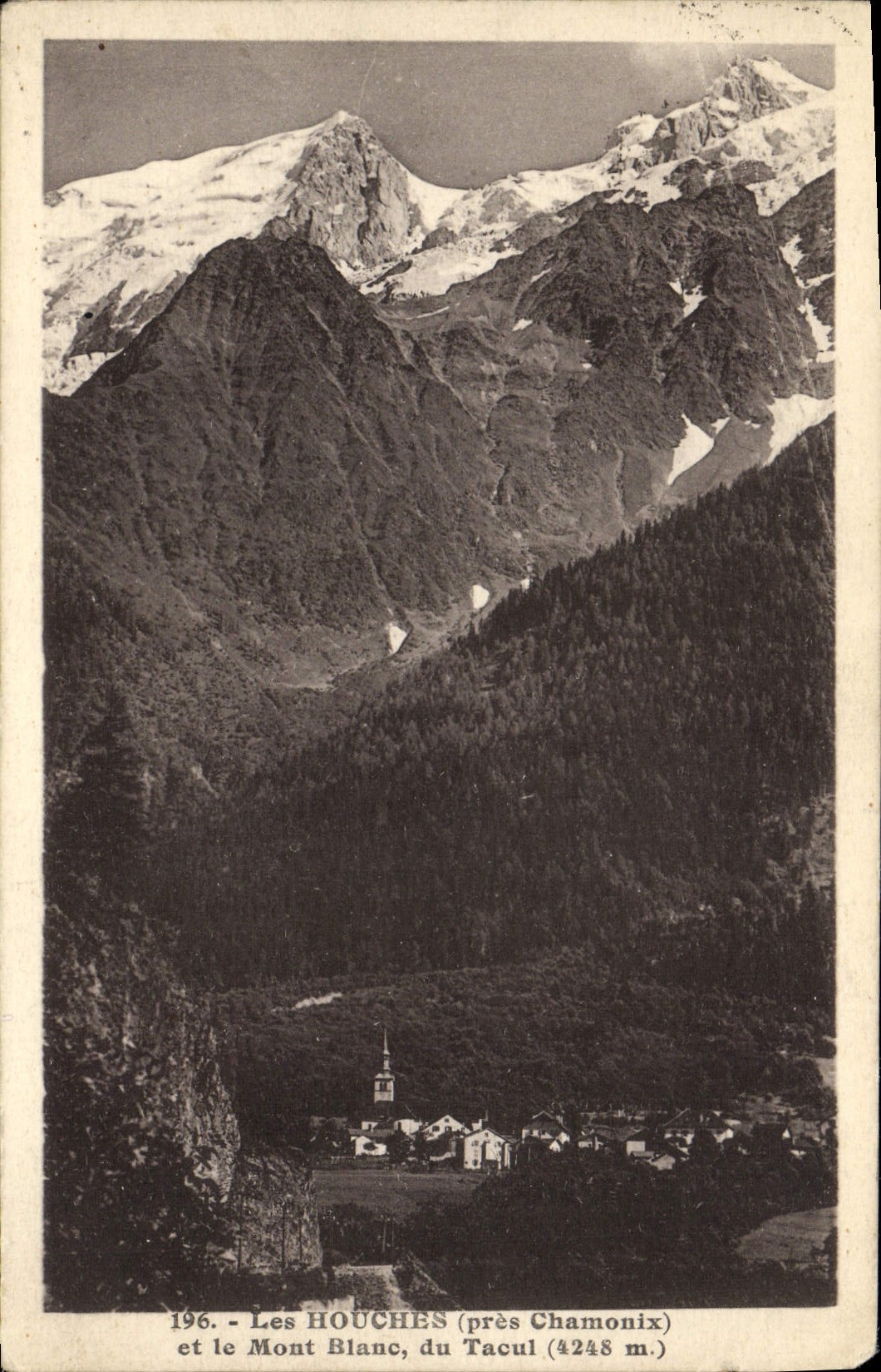 CPA Les Houches Et Le Mont Blanc Du Tacul pres Chamonix